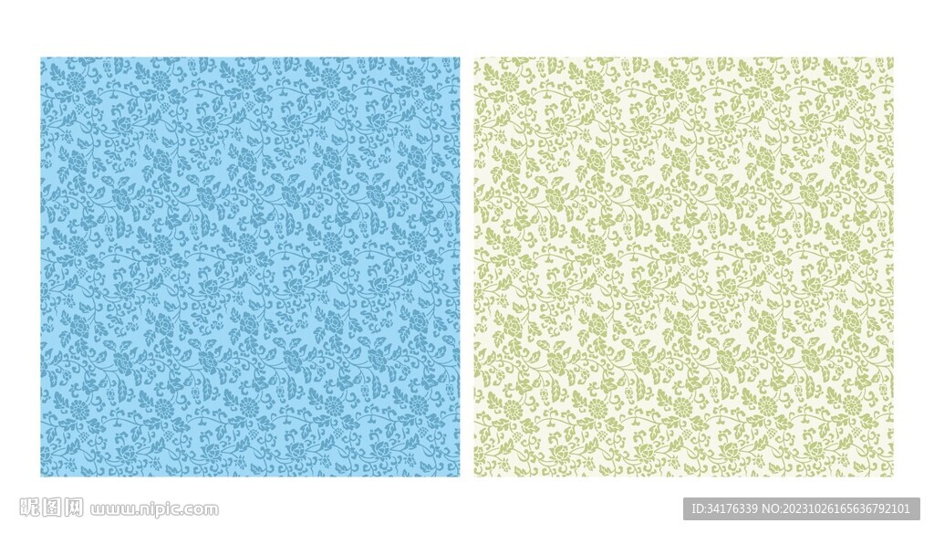 传统花纹四方连续图矢量