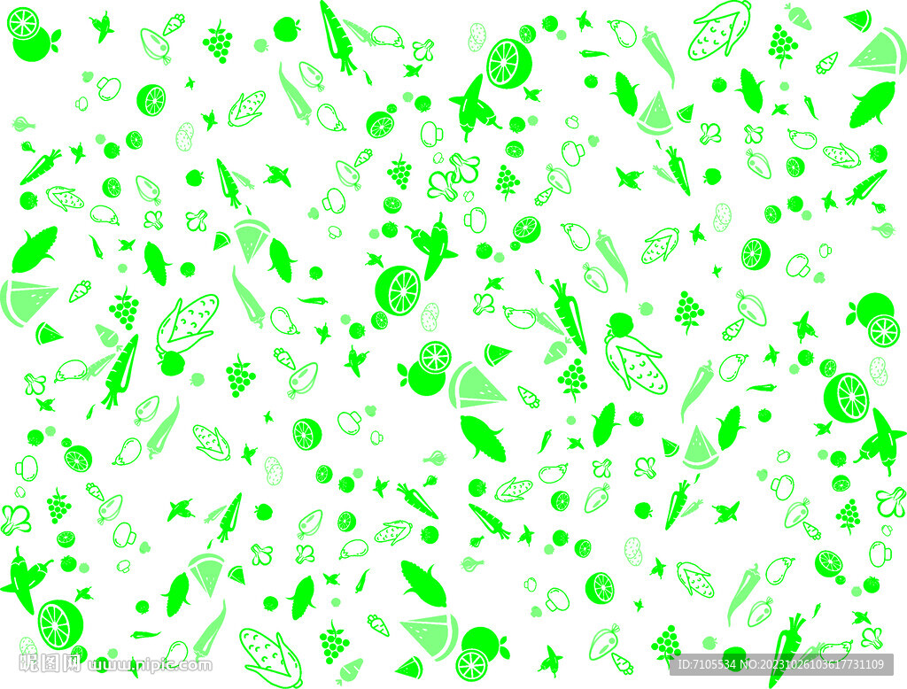 瓜果蔬菜矢量元素