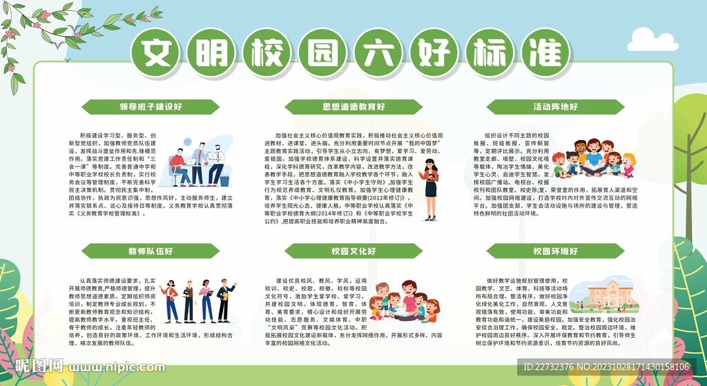 创建文明校园六好标准