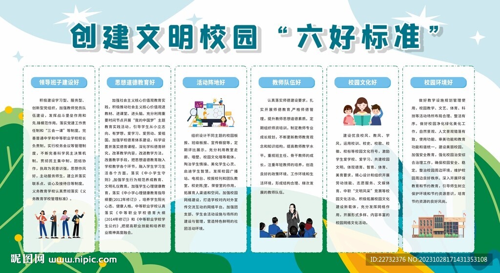 创建文明校园六好标准