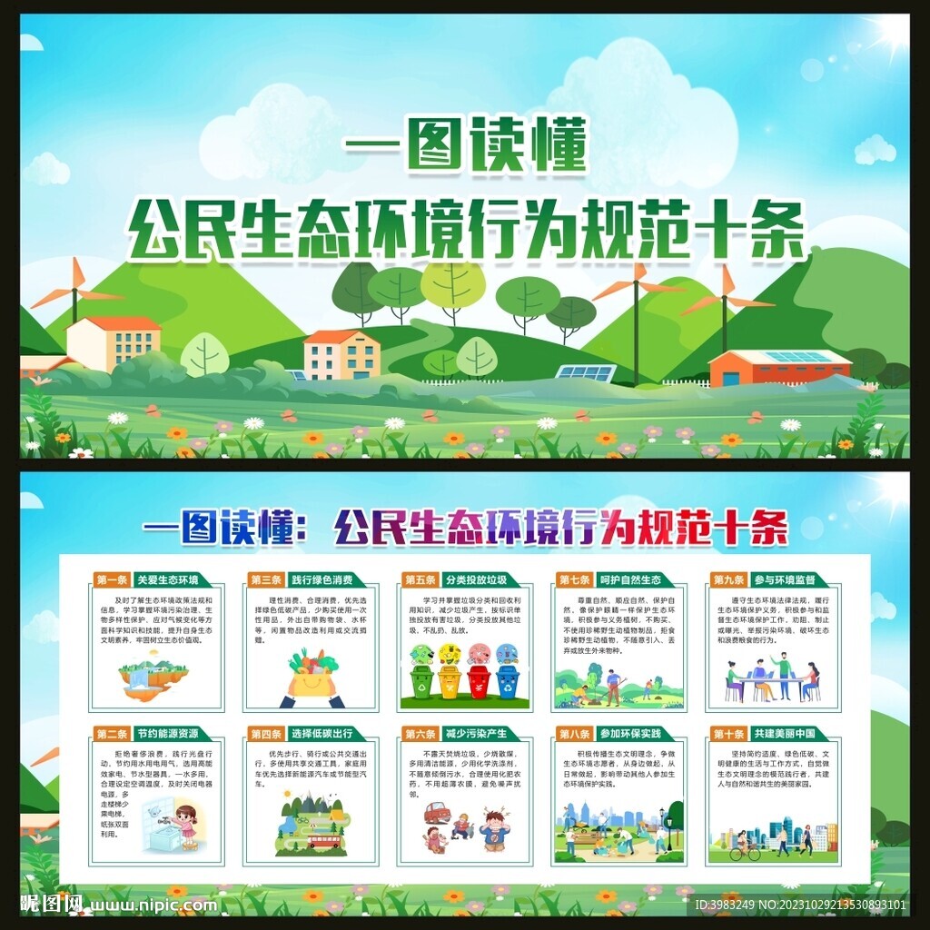 公民生态环境行为规范十条