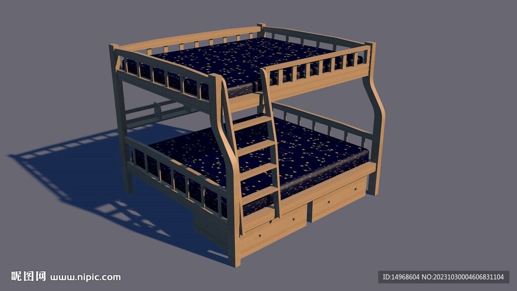 上窄下宽子母床