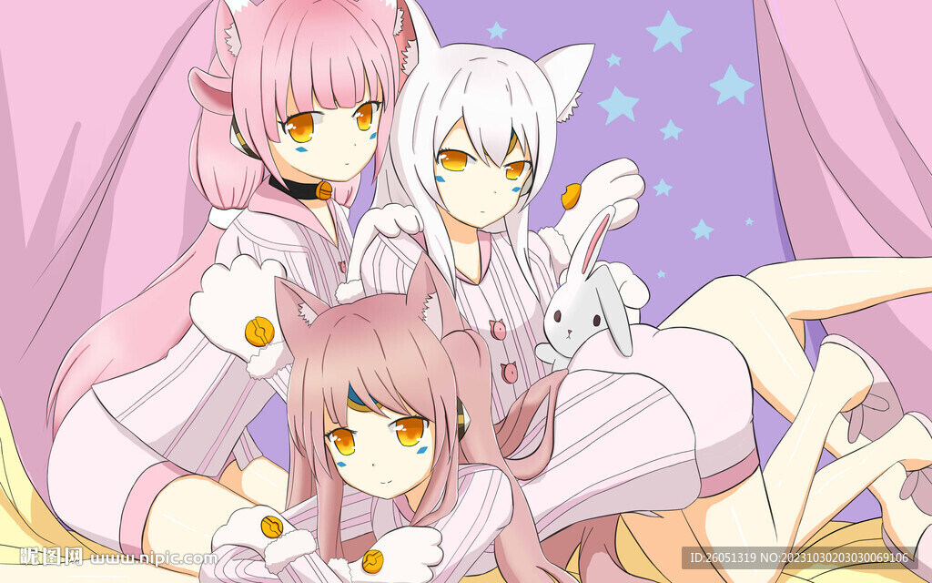 可爱睡衣少女系列