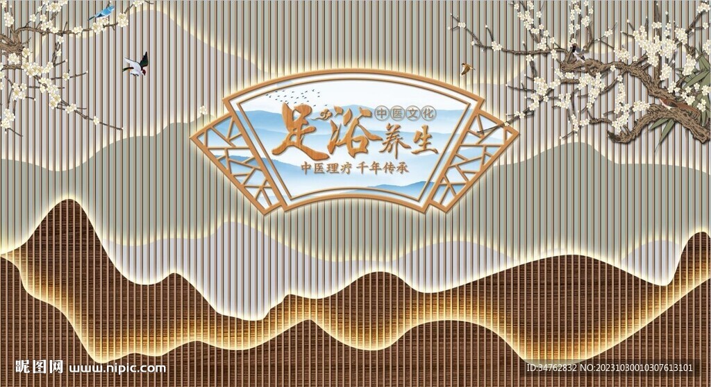 足浴足疗养生背景