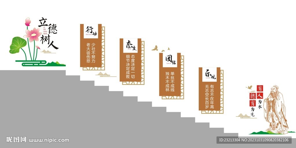 学校楼梯文化墙