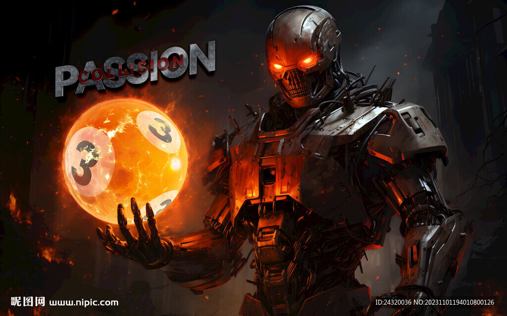 机器人台球桌球壁画背景墙装饰