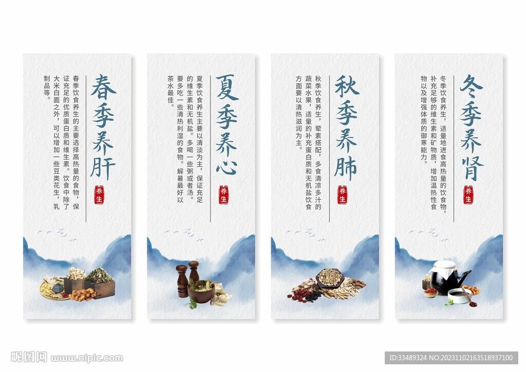 中医养生展板挂画