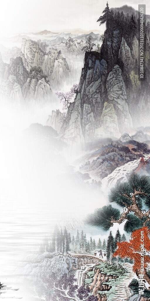 现代 简约中式玄关 TIF分层