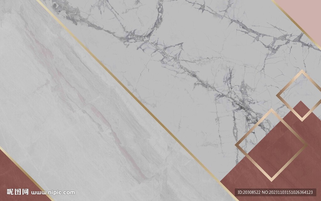大理石几何线条背景墙