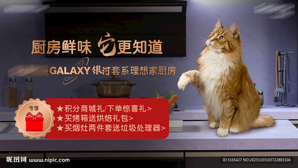 厨房电器电商海报 