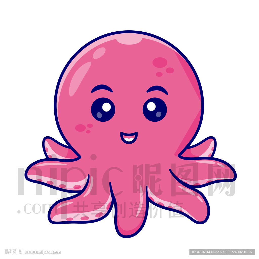 可爱卡通章鱼