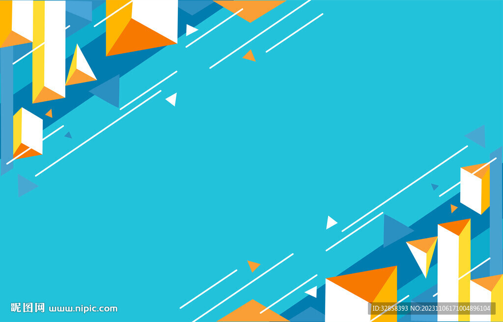 蓝色渐变几何科技背景