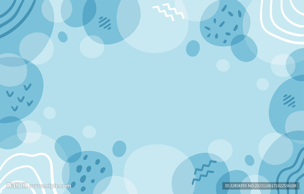 蓝色渐变圆圈几何科技线条背景