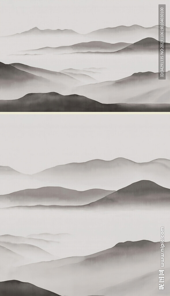 高清意境山水-背景墙壁画