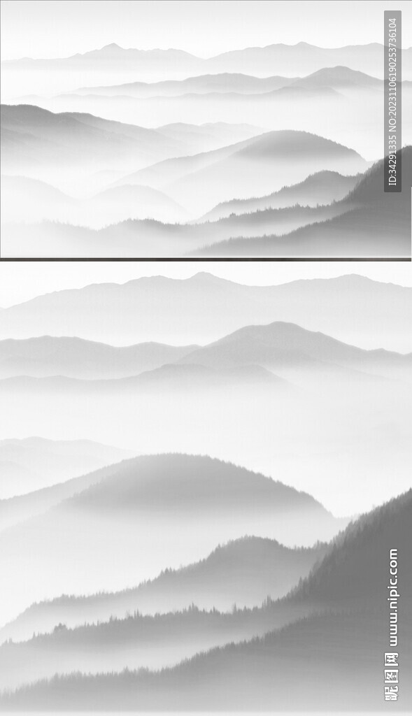 高清意境山水背景墙壁画