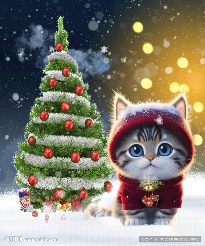圣诞小猫咪