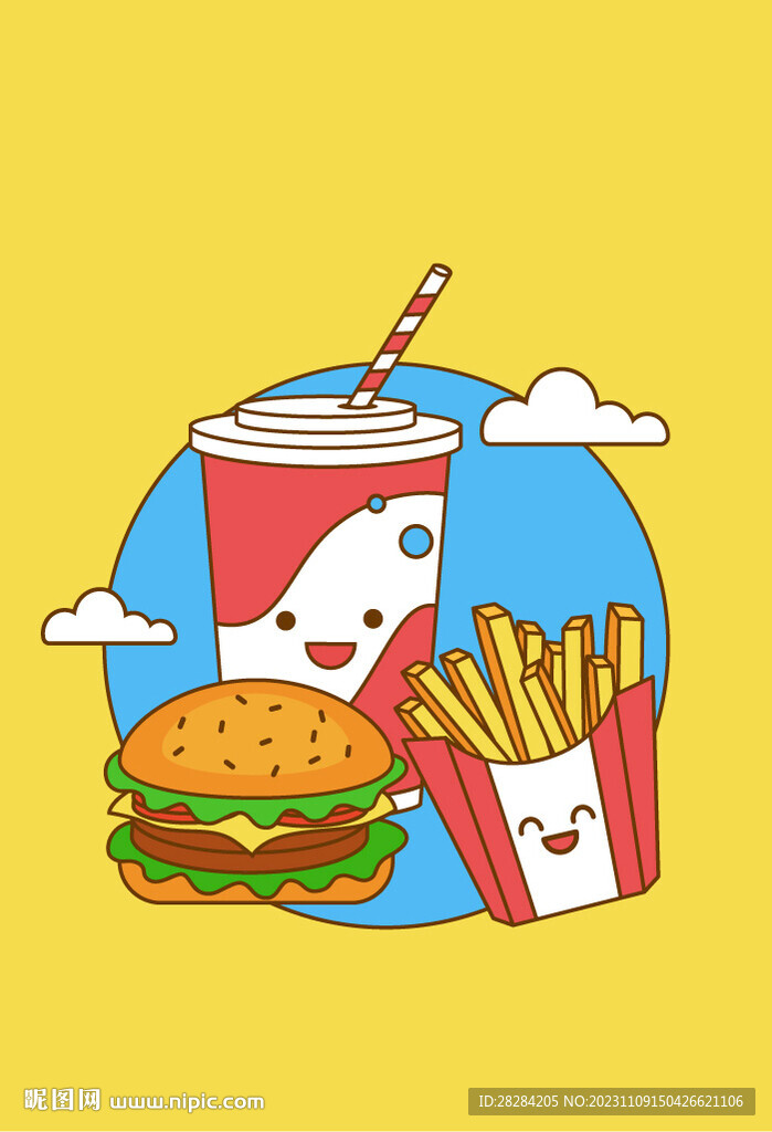 快餐插画