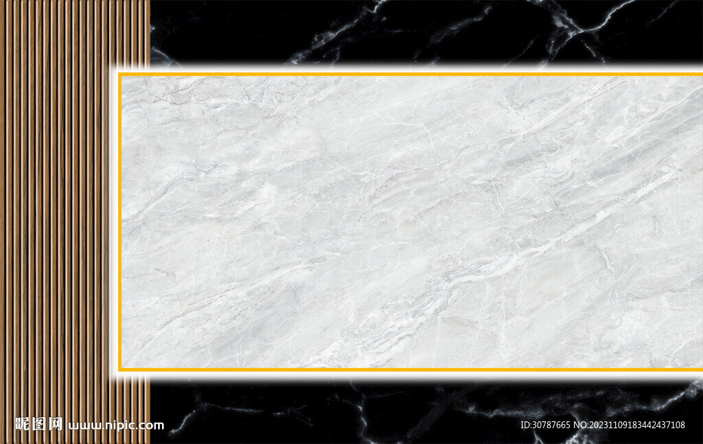 格栅大理石纹背景墙