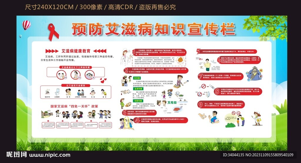 艾滋病日艾滋病宣传栏