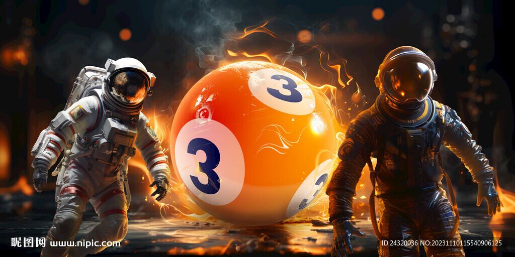 创意太空宇航员桌球文化背景设计