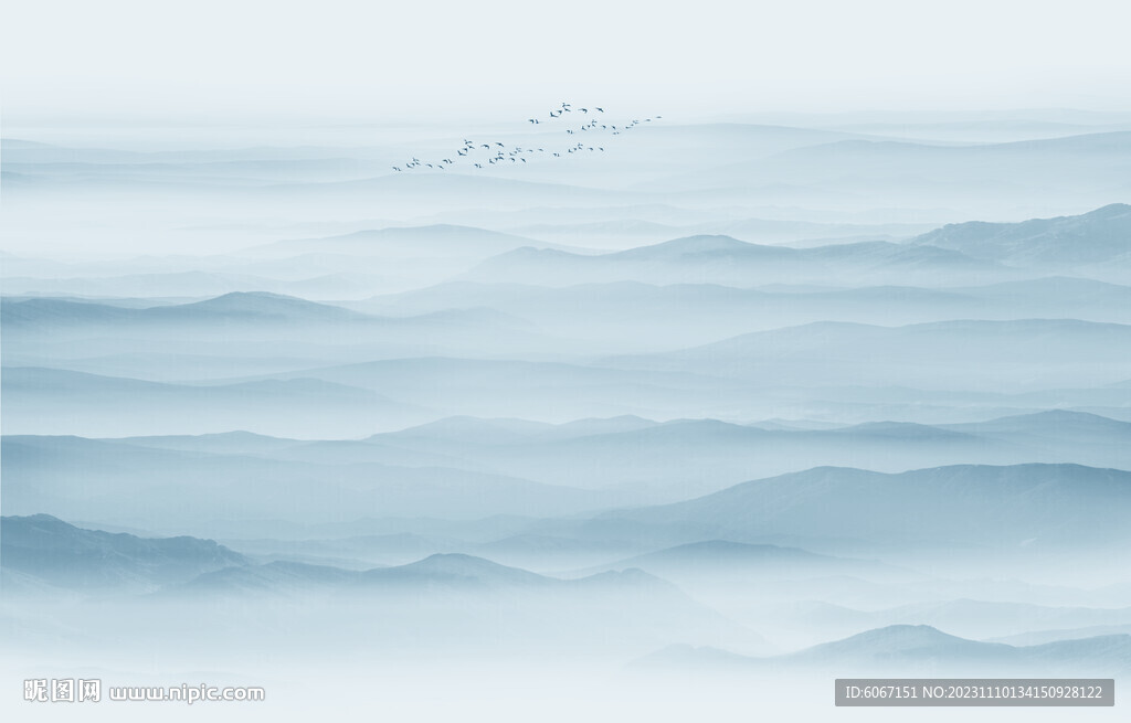 新中式水墨山水画