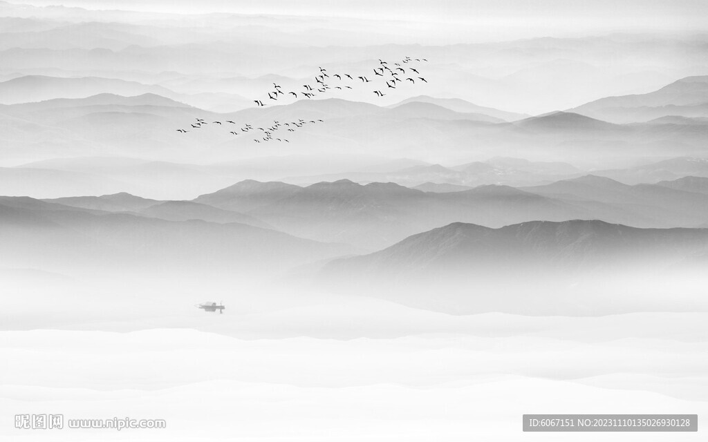 新中式山水装饰画