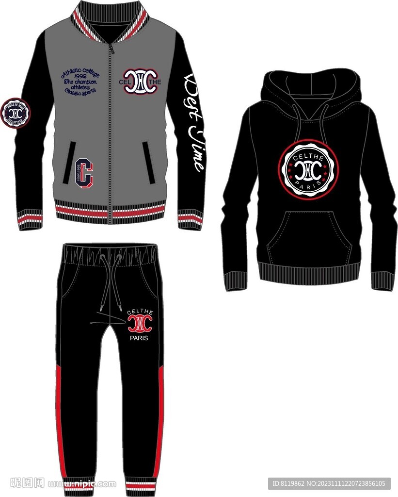 男童套装印花图案底纹