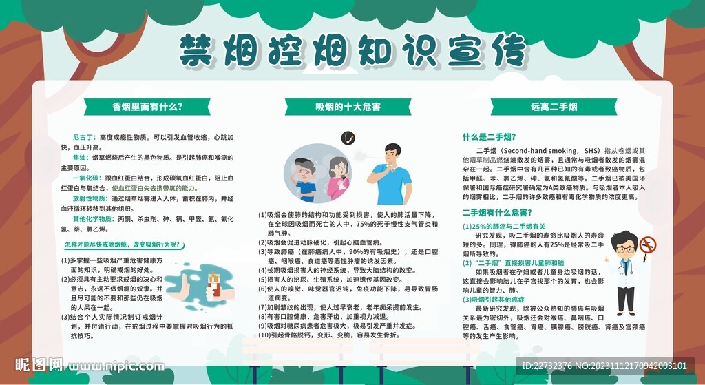 控烟禁烟健康教育宣传栏