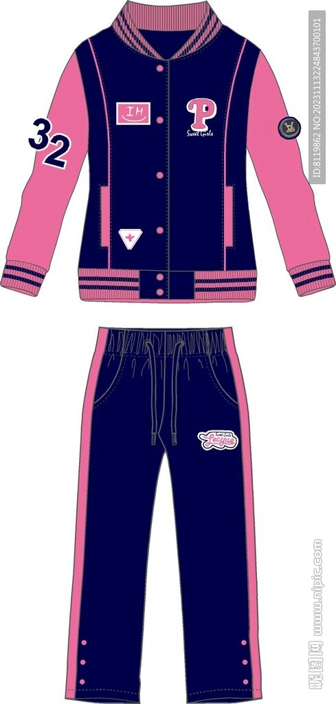 女童套装 运动套