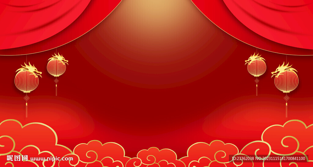 龙年大气展板模板