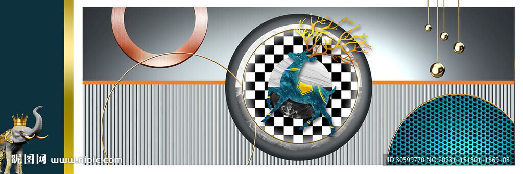 现代简约轻奢创意床头画