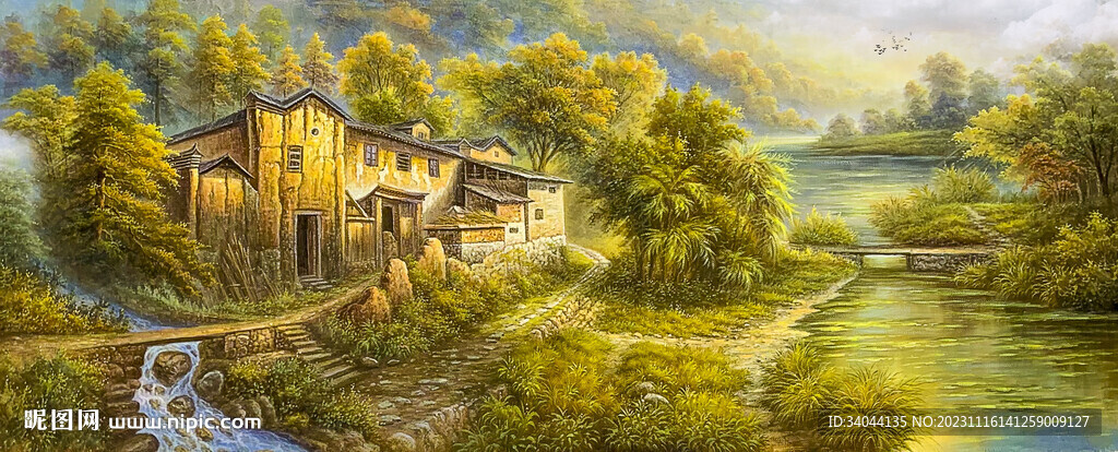 风景油画山水油画