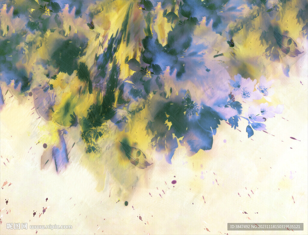 扎染大花定位数码印花