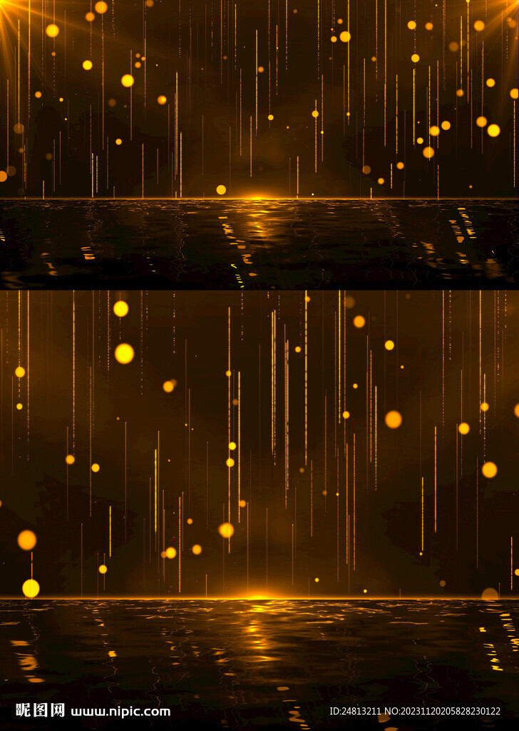 4K金色粒子唯美背景AE模板