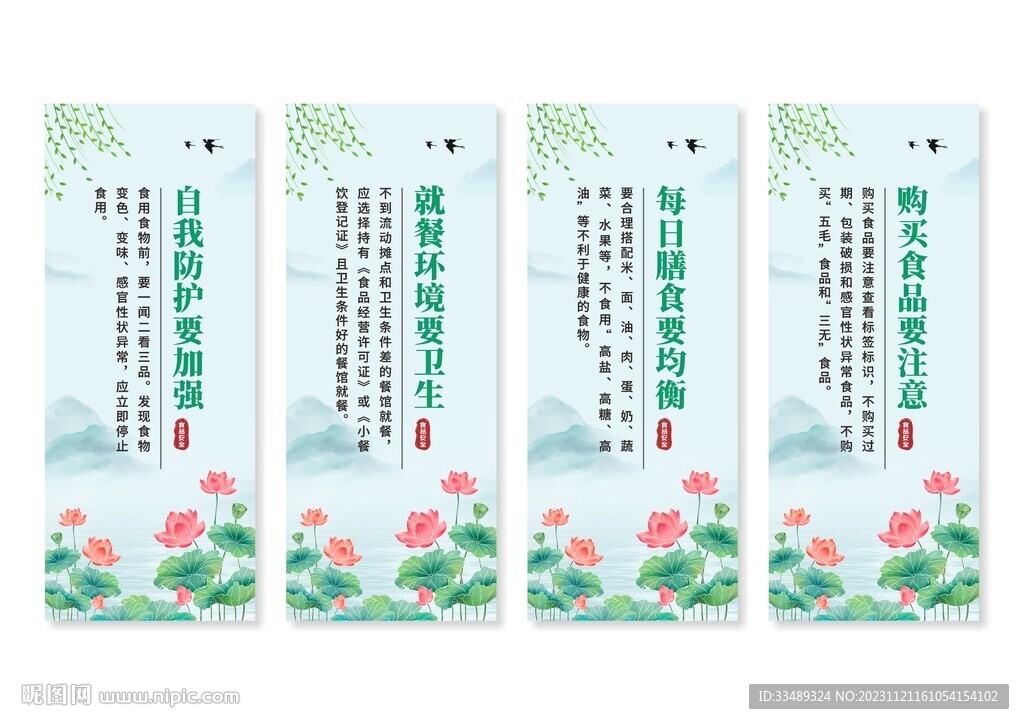 食品安全挂画展板