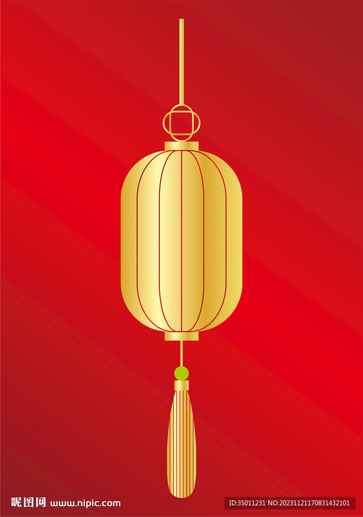 金色灯笼设计CDR矢量图