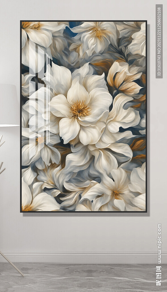 梦幻浮雕花朵装饰画