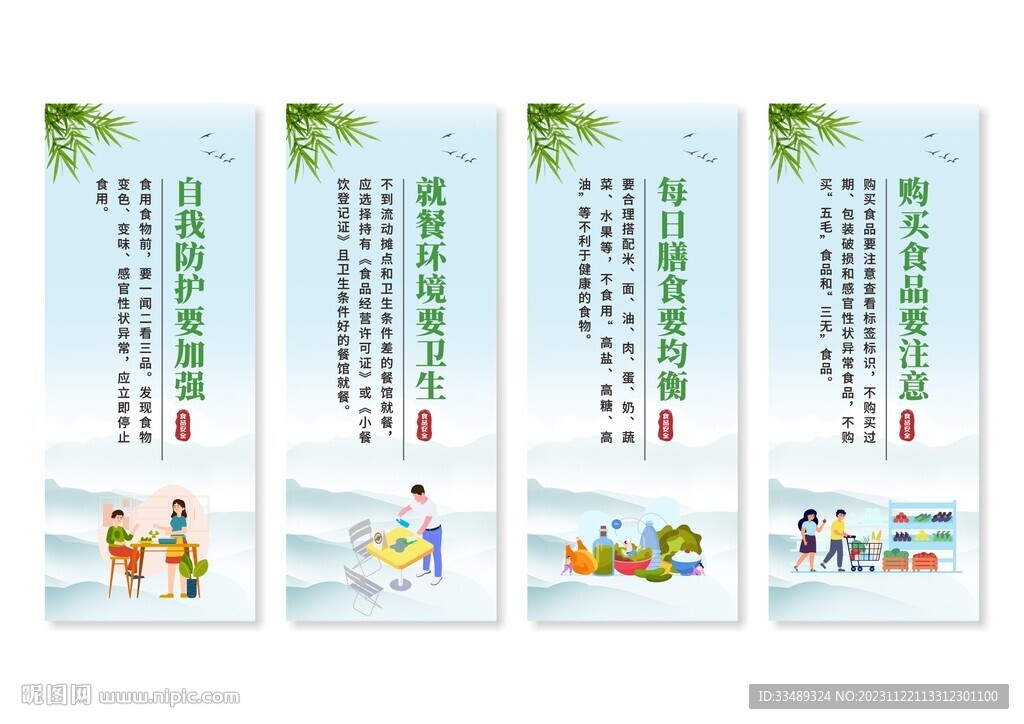 食品安全挂画展板