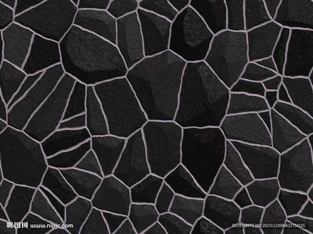 黑色石头墙纹理