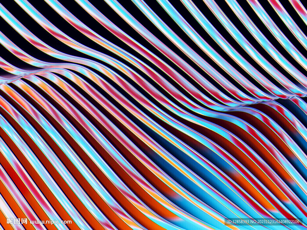 渐变三维波浪背景