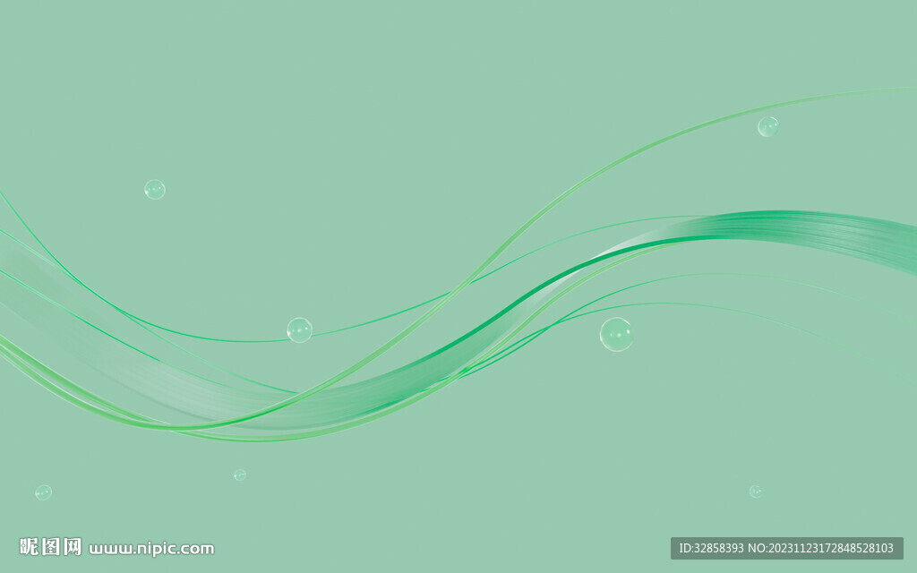 绿色波浪渐变背景