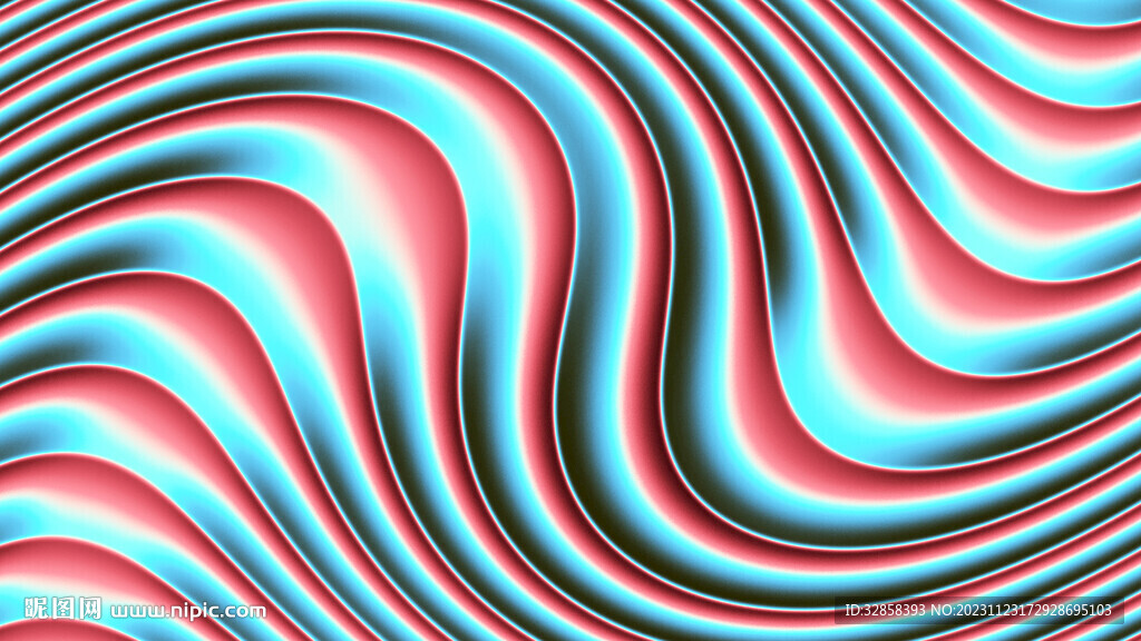 渐变三维波浪背景