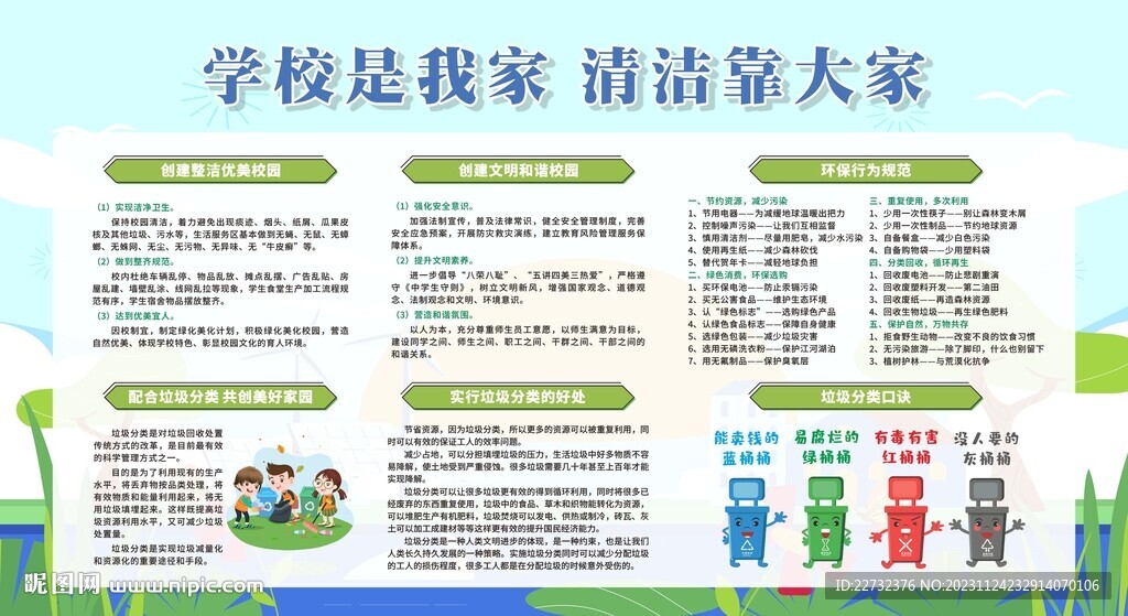 创建卫生校园宣传栏展板