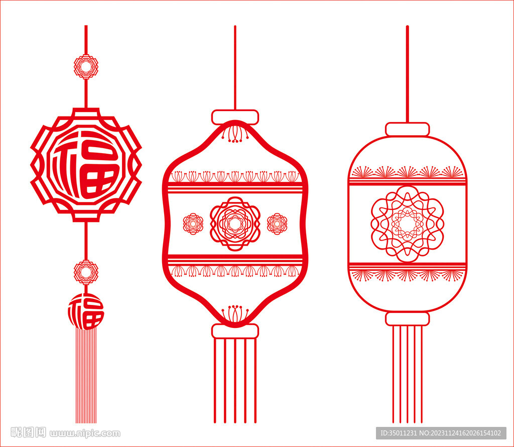 灯笼设计CDR矢量图