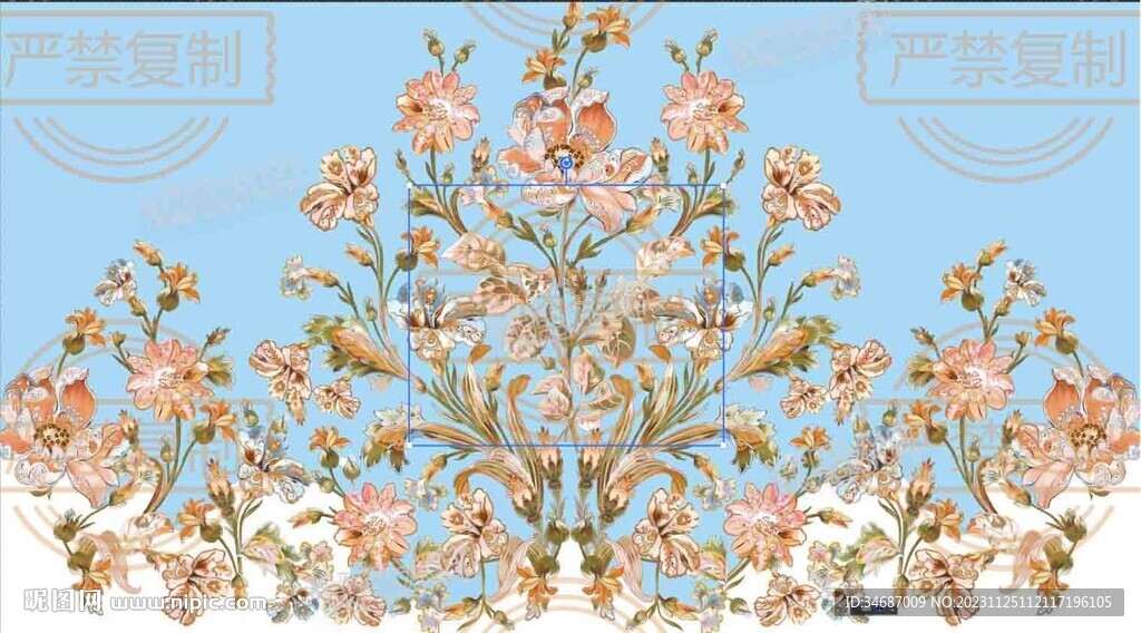 大牌手绘 定位花