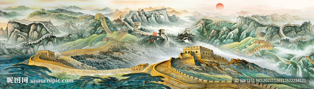 巨幅长城国画
