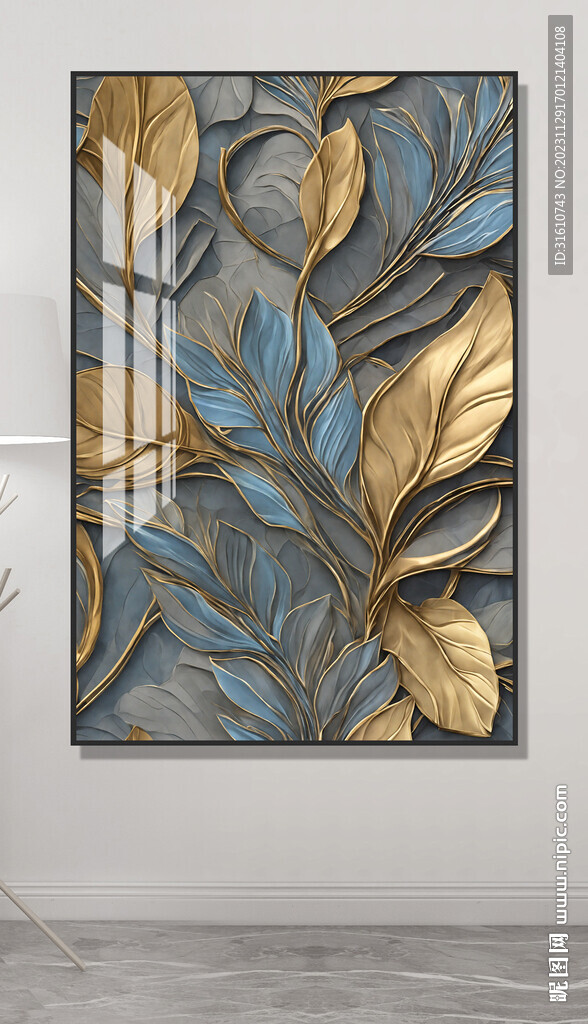 抽象叶子装饰画
