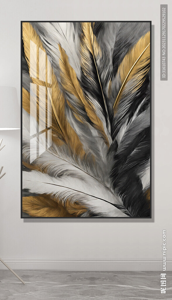 抽象羽毛装饰画