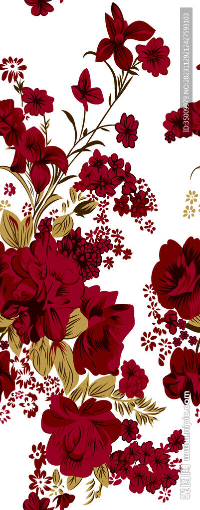 数码印花  玫瑰花