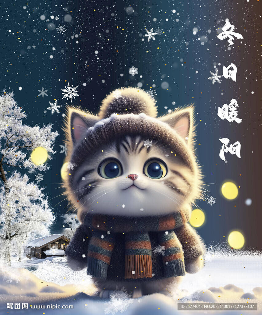 冬日小猫咪